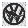 Pegatina DINOSAURIOS. Pegatinas para tu volkswgen