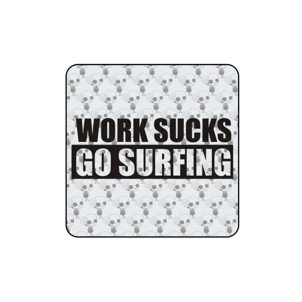 Pegatina WORK SUCKS GO SURFIN. Pegatinas surferas.