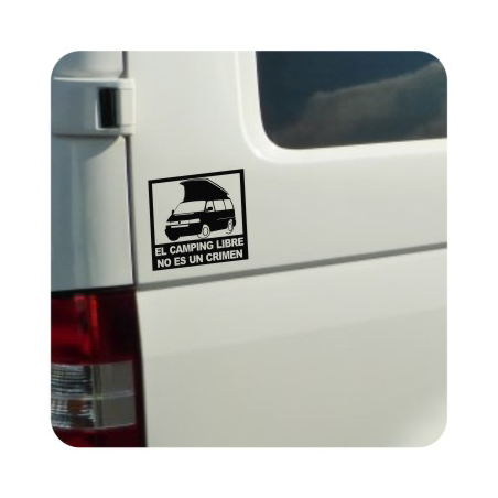 Pegatina FREECAMPING T4. Pegatinas para Camper y Autocaravana