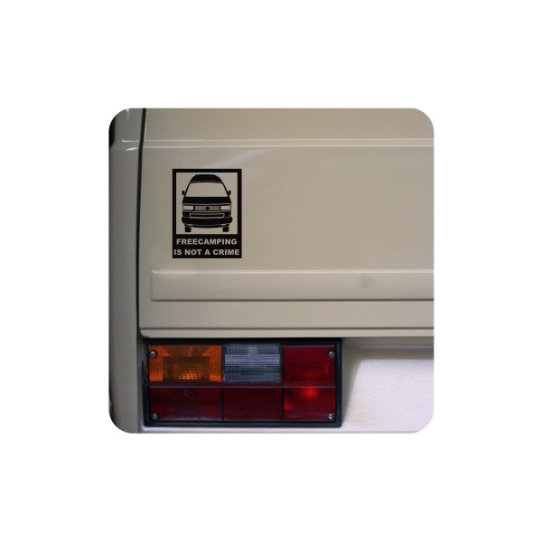 Pegatina FREECAMPING T3 ALTO. Pegatinas para Camper y Autocaravana