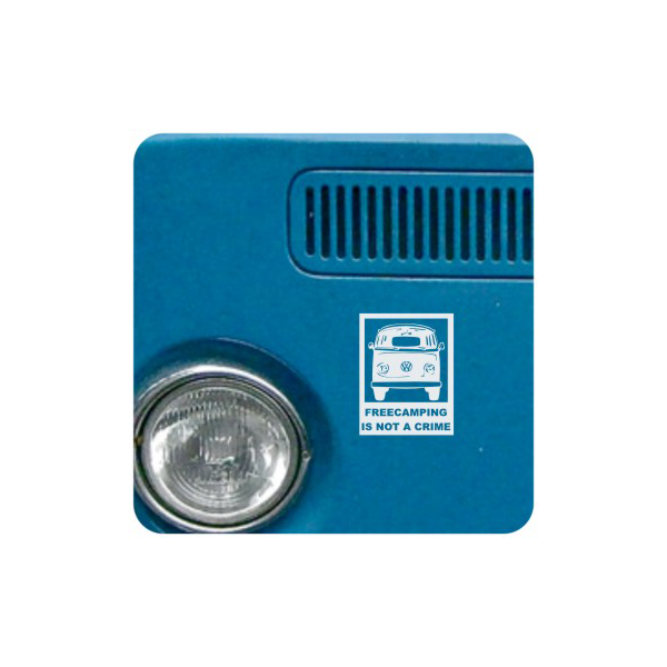 Pegatina FREECAMPING T2. Pegatinas para Camper y Autocaravana