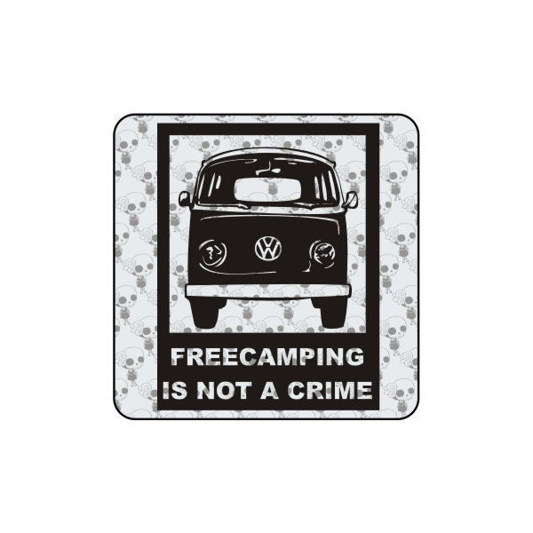 Pegatina FREECAMPING T2. Pegatinas para Camper y Autocaravana