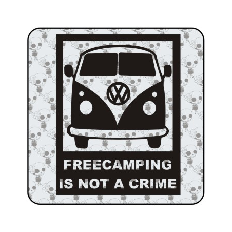 Pegatina FREECAMPING T1. Pegatinas para Camper y Autocaravana