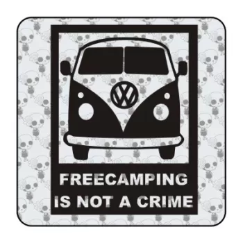 Pegatina FREECAMPING T1. Pegatinas para Camper y Autocaravana