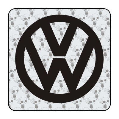 Aufkleber VW-Logo mit floralen Ornamenten  Symbole und Logos, Aufkleber  für Vans, Wohnmobile und Wohnwägen.