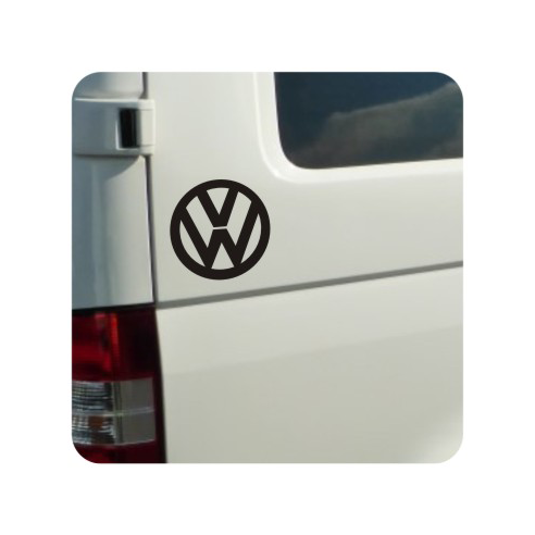 VW Aufkleber mit Logo und Salamander