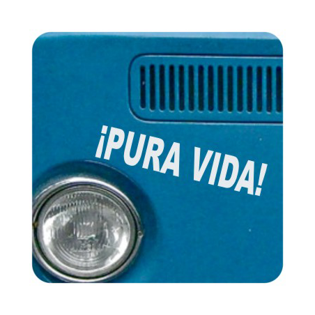 Pegatina PURA VIDA. Pegatinas surferas.