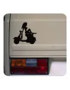 Autocollant vespa girl