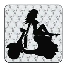 Sticker vespa girl 2