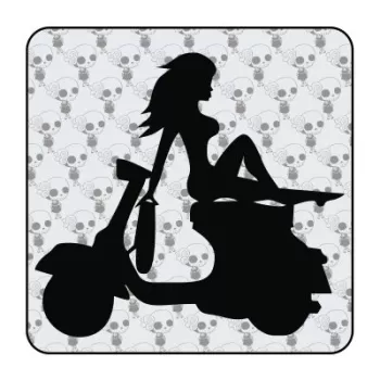 Autocollant vespa girl