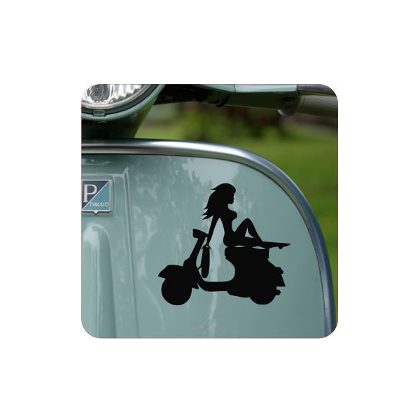 Autocollant vespa girl