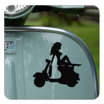 Autocollant vespa girl