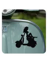 Sticker vespa girl