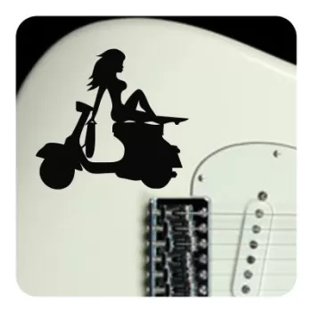 Autocollant vespa girl