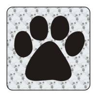 Sticker huella de perro 2