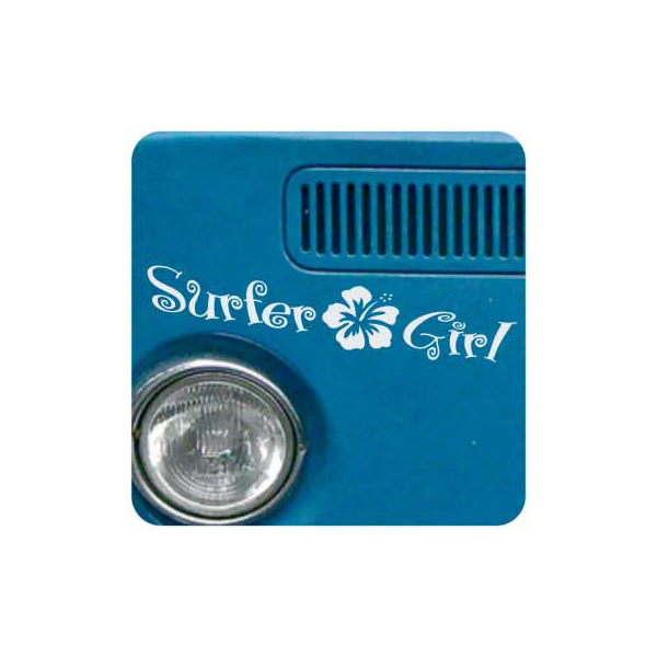 Sticker surfer girl