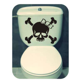 Sticker calavera lazo