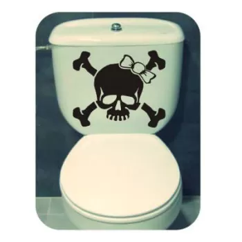 Sticker calavera lazo