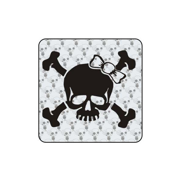Autocollant calavera lazo