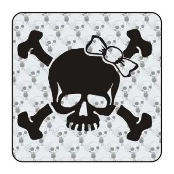 Sticker calavera lazo