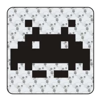 Autocollant space invaders