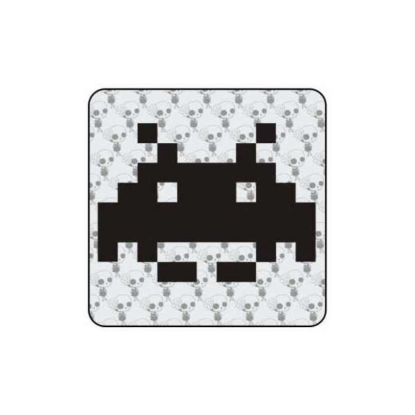 Pegatina SPACE INVADERS. Pegatinas freaks, pegatinas frikis.