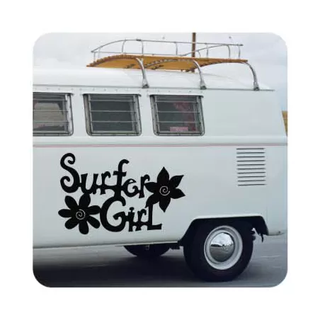 Autocollant surfer girl