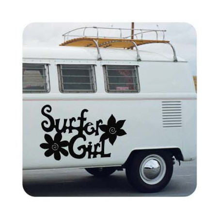Pegatina SURFER GIRL. Pegatinas surferas.
