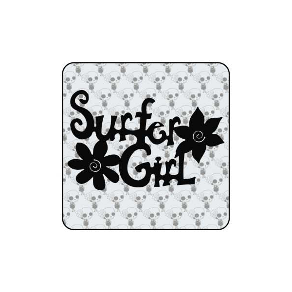 Sticker surfer girl