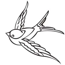 Sticker golondrina old school 2