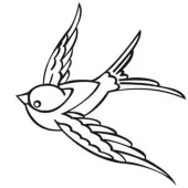 Pegatina de vinilo GOLONDRINA OLD SCHOOL 2