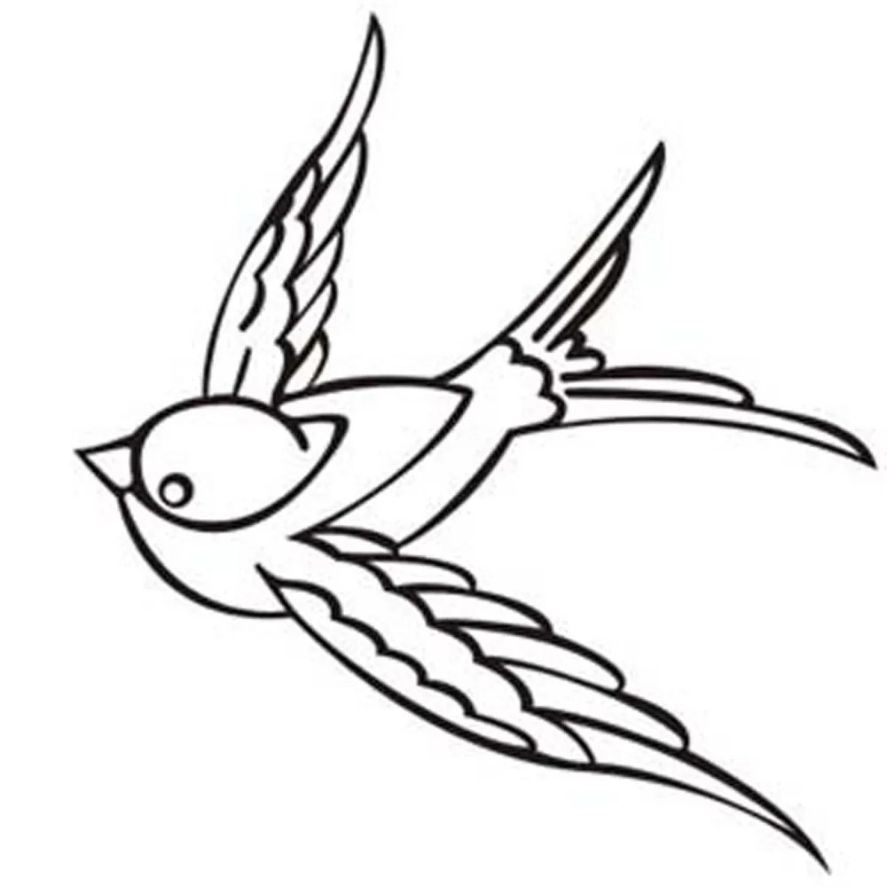 Sticker golondrina old school