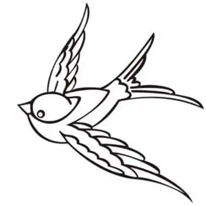 Autocollant golondrina old school