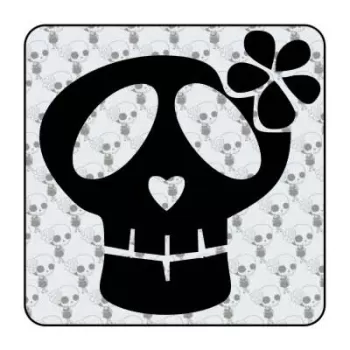 Sticker calavera lazo