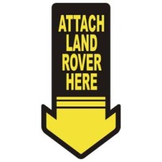 ATTACH LAND ROVER HERE Aufkleber