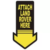 Autocollant attach land rover here