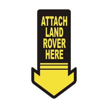 Autocollant attach land rover here