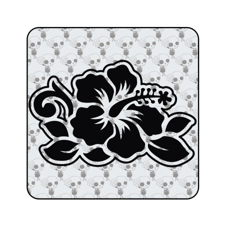 Pegatina FLOR HAWAIANA HIBISCUS. Pegatinas surferas.