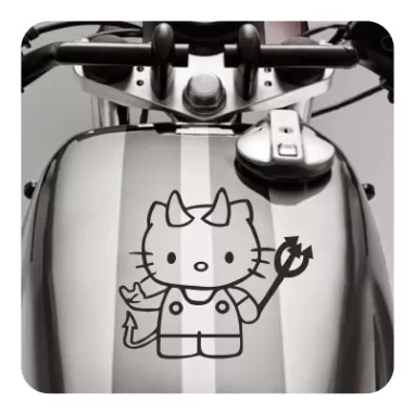 Sticker kitty demonio