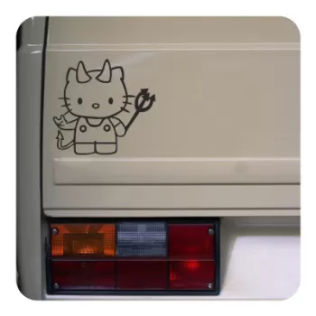 Sticker kitty demonio