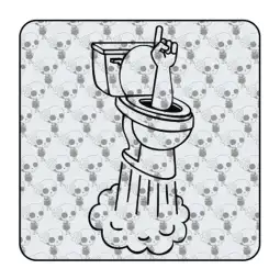 Autocollant wc pawah 2