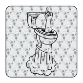 Pegatina WC PAWAH. Pegatinas freaks, pegatinas frikis. 2