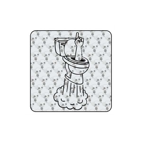 Pegatina WC PAWAH. Pegatinas freaks, pegatinas frikis.