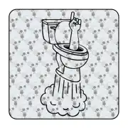 Autocollant wc pawah