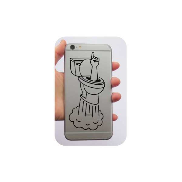 Pegatina WC PAWAH. Pegatinas freaks, pegatinas frikis.