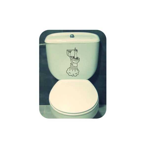 Pegatina WC PAWAH. Pegatinas freaks, pegatinas frikis.