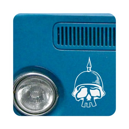 Autocollant calavera casco