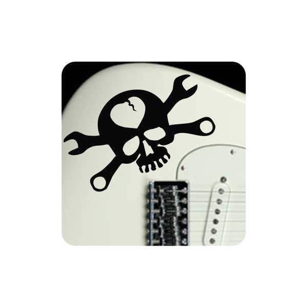 Sticker calavera herramientas