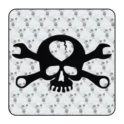 Sticker calavera herramientas 2