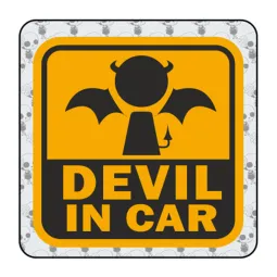 DEVIL IN CAR Aufkleber 2